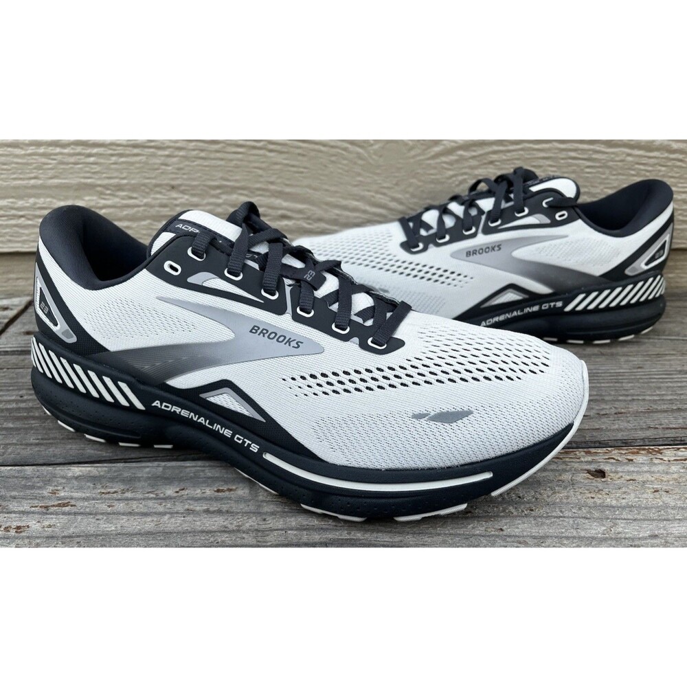 Brooks Adrenaline GTS 23 Men's 11.5 Running Shoes Oyster/Ebony/Alloy 1103911D065